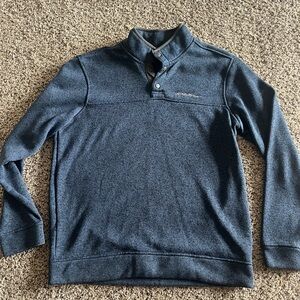 Eddie Bauer Men’s Blue Quarter-Zip Pullover